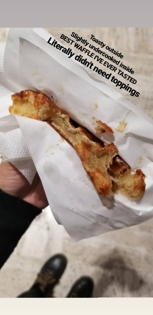 Liege waffle in a napkin