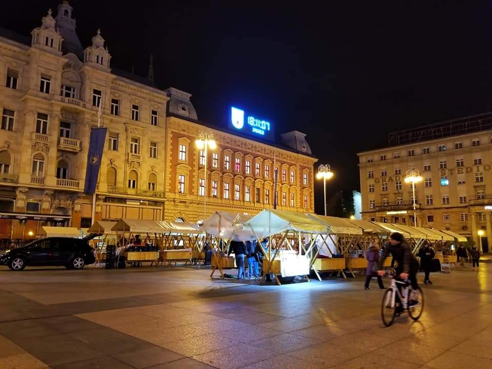 Night market in Zagreb, Croatia 